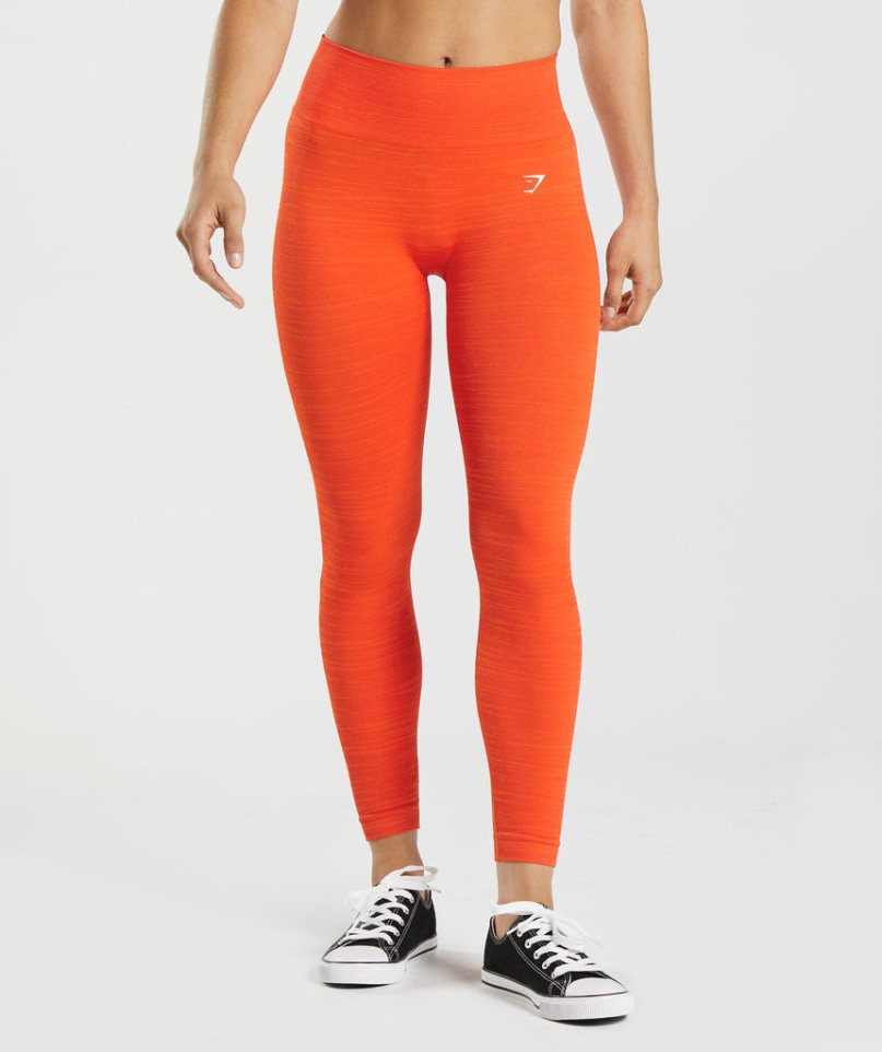 Legginsy Gymshark Adapt Marl Seamless Damskie Pomarańczowe | PL 958SPG